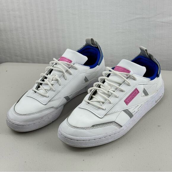 Reebok Classics Club C Reedux 10 White Leather Tennis Sneakers Women 8.5 EUR 39 - Picture 1 of 9